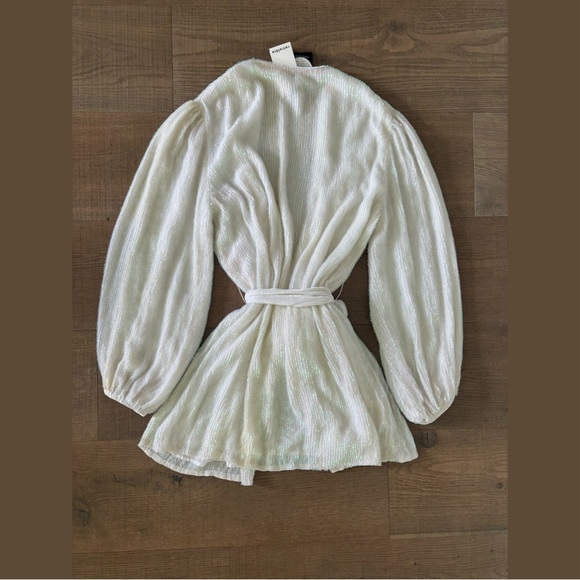 retrofete gabrielle sequin belted robe mini dress new nwt - Picture 3 of 9